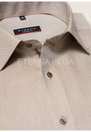 Мужская рубашка бежево-коричневая 4408/26/X14P/72 ETERNA