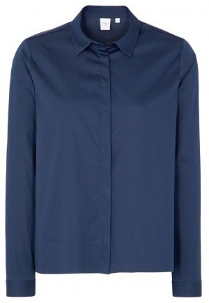 Женская блузка ETERNA 5053/18/DP16/B хлопок, полиамид, спандекс