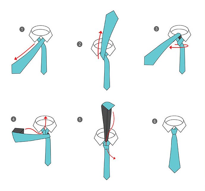 узлы галстука