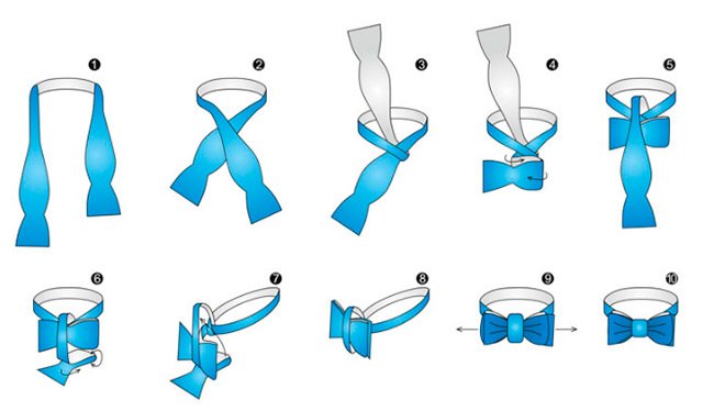 как завязать галстук бабочку