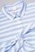 Блакитна жіноча блузка в смужку ETERNA 6125/12/RS29/B/NOS бавовна